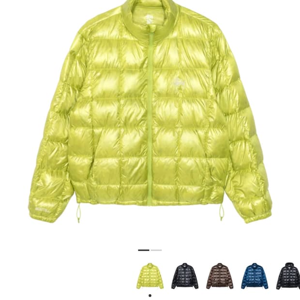 스투시 미드웨이트 푸퍼 라임