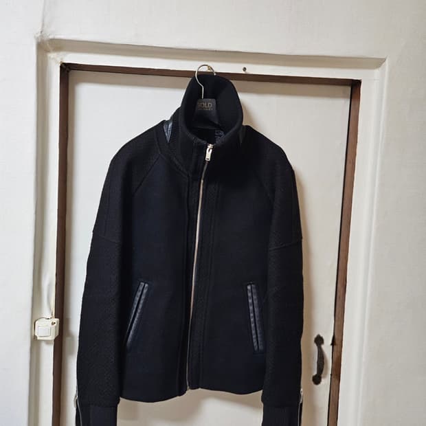 시스템 옴므 블랙 봄버 자켓 100