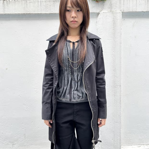 디젤 모토 라이더 트렌치 자켓