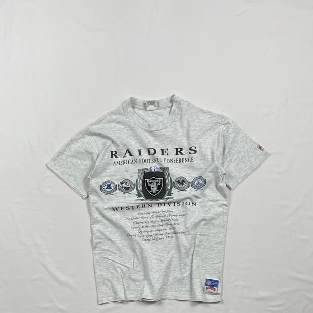 90’s nfl 레이더스 팀 프린트 반팔티