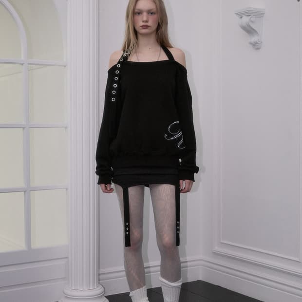 로제프란츠 스트랩 오프숄더 스웻셔츠