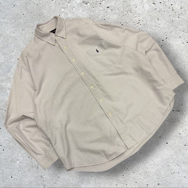 [L] 폴로 랄프로렌 빅셔츠 포켓 스트라이프 셔츠 D357