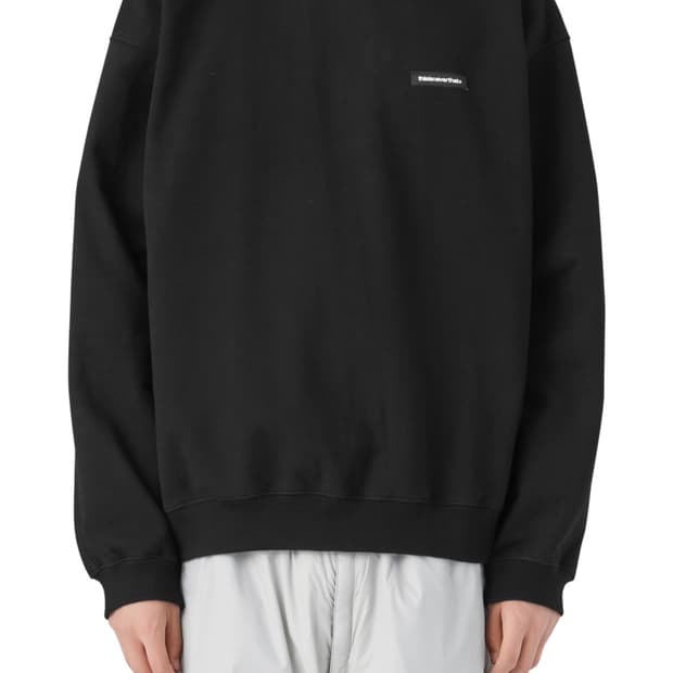 디스이즈네버댓 [정품] 맨투맨 자수 로고 블랙 스웻셔츠 L(100-105