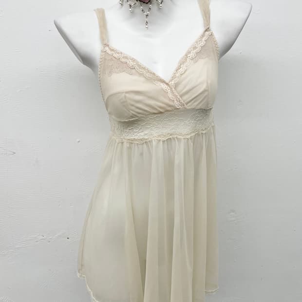 에블린 시어 레이스 슬립