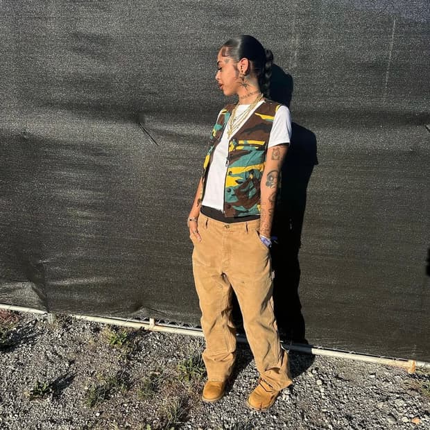 칼하트 더블니 OG USA 32x34 지오 착용