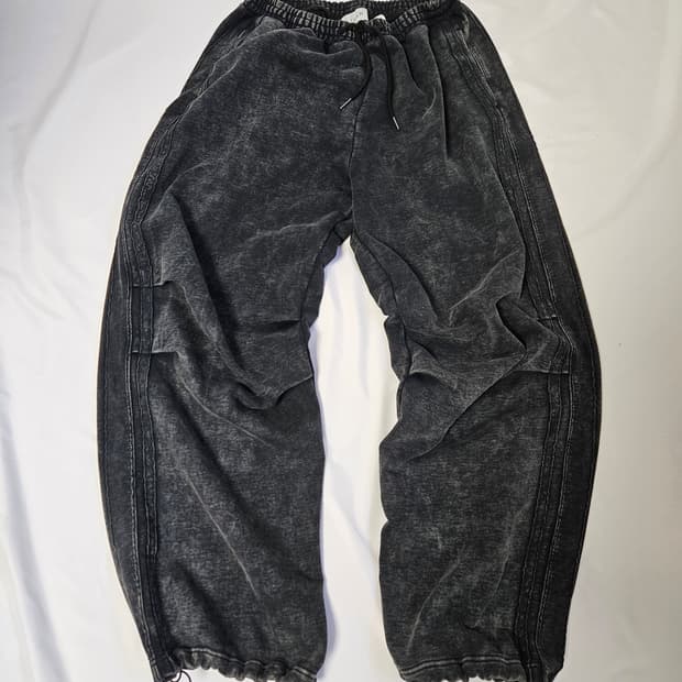 주앙옴므 워싱 트랙 와이드팬츠 바지 스트링 L