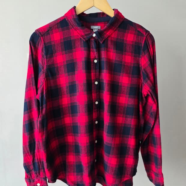 AERIE 레드 체크 셔츠 / American Eagle 