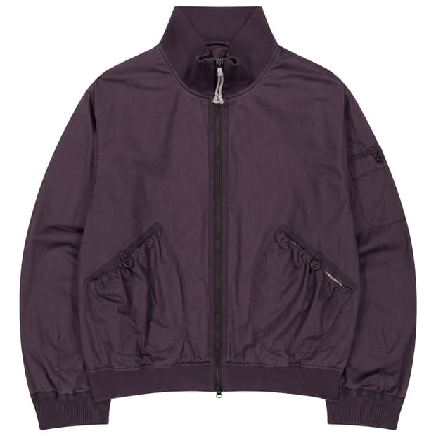 DUSTY COTTON BOMBER JACKET PURPLE 2