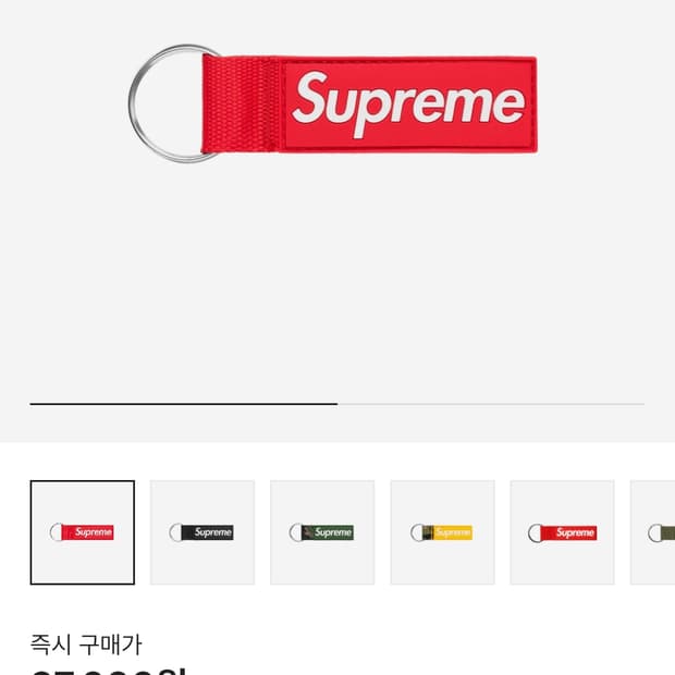 슈프림 23ss 웨빙 키링