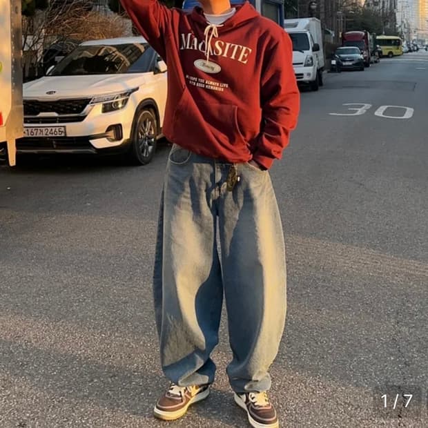 스켈리웩 스윙 벌룬핏 데님 M