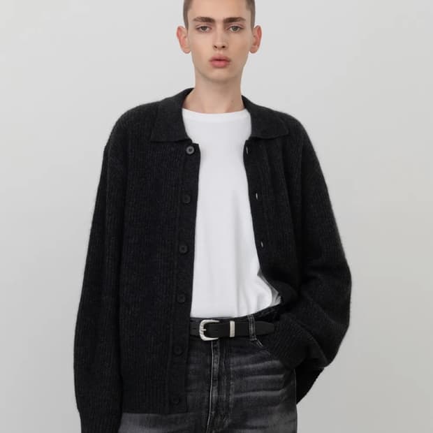 인사일런스 라쿤 카라니트 가디건 챠콜그레이 (M/민트급)