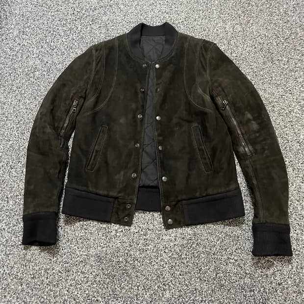 00s vintage BALMAIN 스웨이드 자켓 