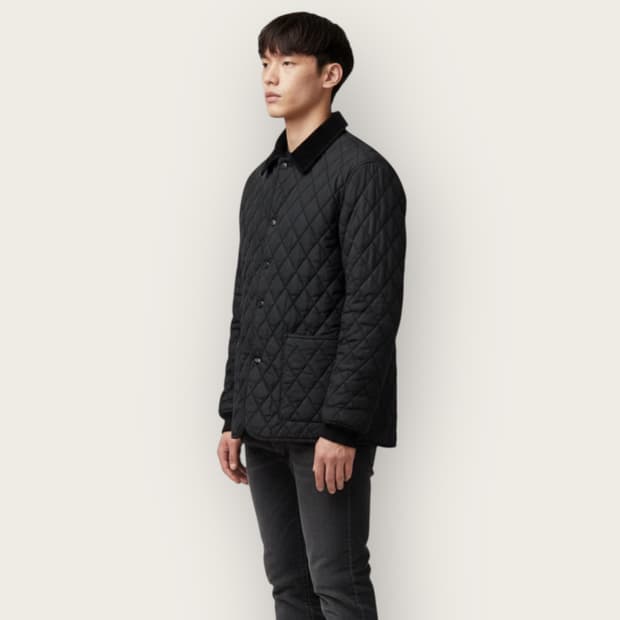 XXL/ 버버리 왁스 퀄팅 패딩자켓