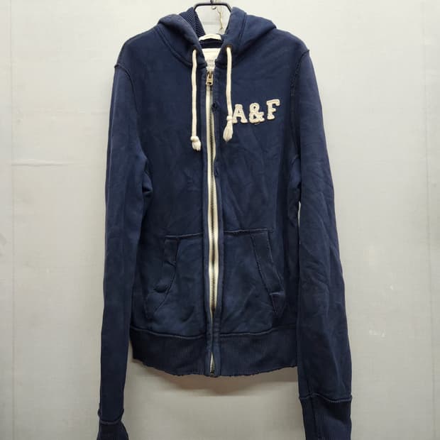 아베크롬비 로고/사이드 자수 빈티지 후드집업L