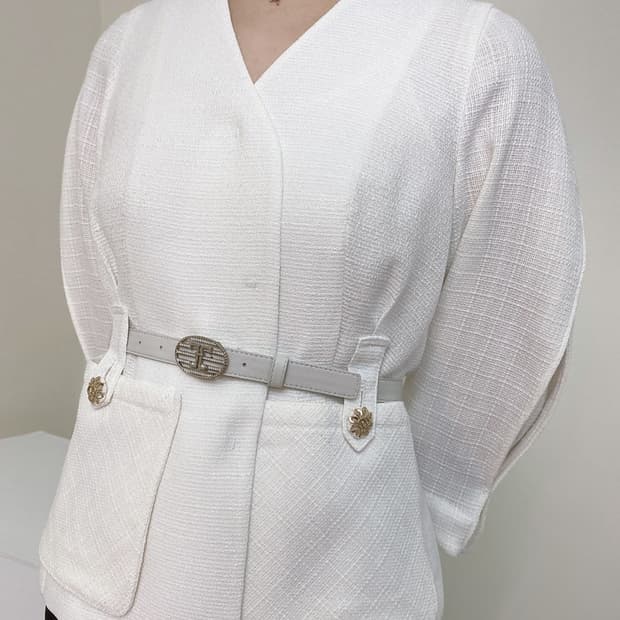 린넨 벨트 자켓