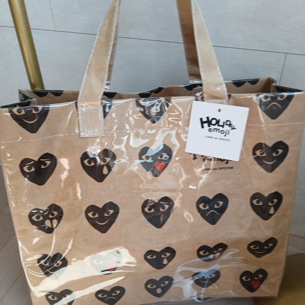 꼼데가르송 이모지 PVC가방