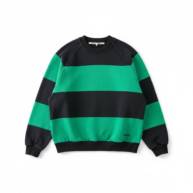 써네이 SUNNEI 스트라이프 맨투맨 L