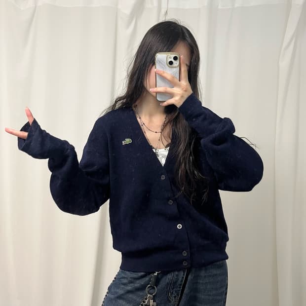 Lacoste navy cardigan