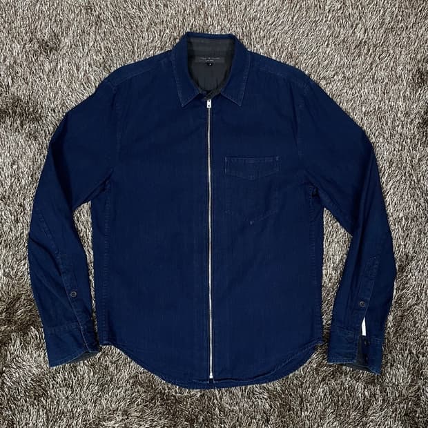 랙앤본 rag&bone 진청 데님 지퍼 셔츠 자켓 S
