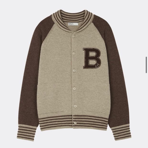 니틀리 바시티 니트 가디건