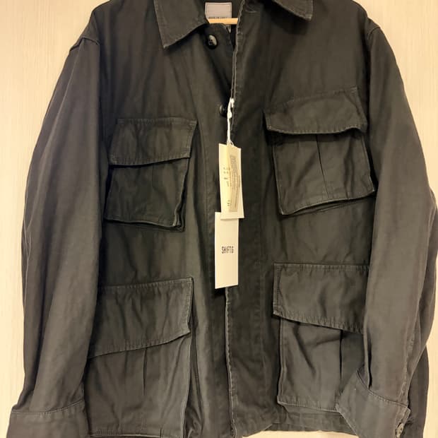 사쥬드크레 코튼리넨 백사틴 퍼티그 자켓 블랙 S