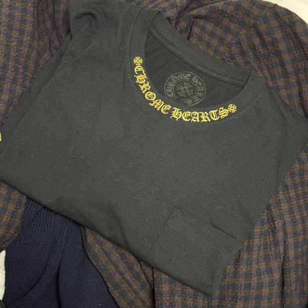 크롬하츠 넥로고 롱슬리브 다크그린 XL