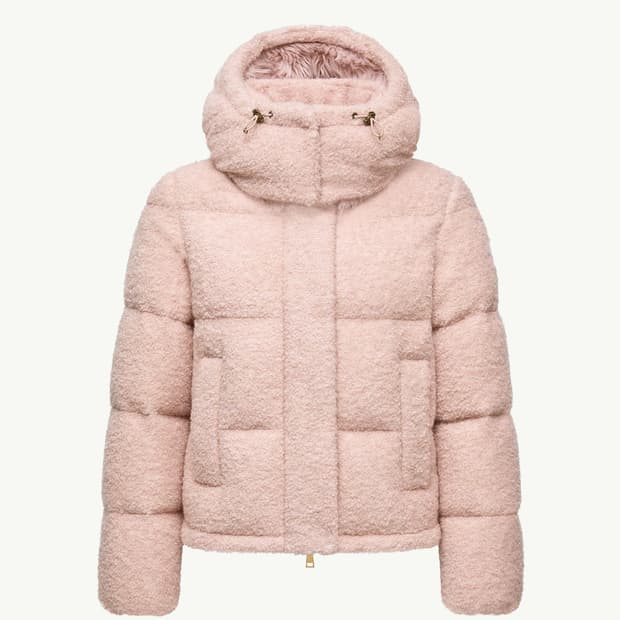 몽클레어 Virieu Bouclé 후드 쇼트 다운 재킷