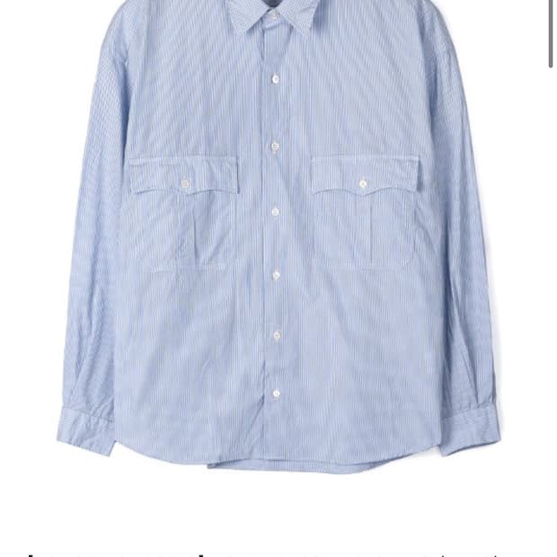 포터클래식 ROLL UP STRIPE SHIRT (Blue) (M)