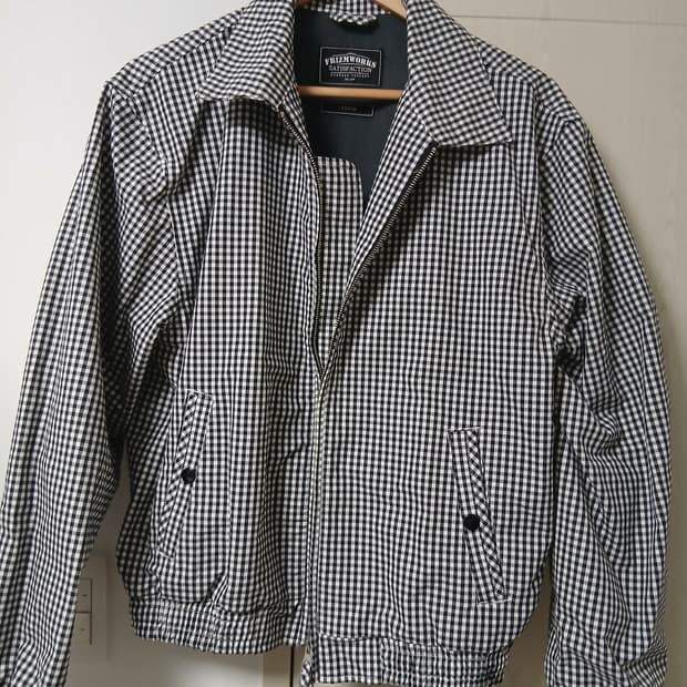 프리즘윅스 gingham체크 블루종 자켓 [M]