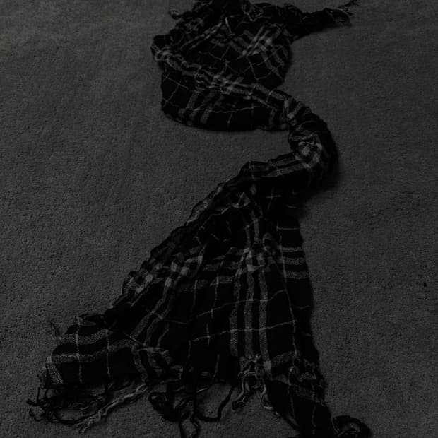 Vintage minimal grunge flannel scarf
