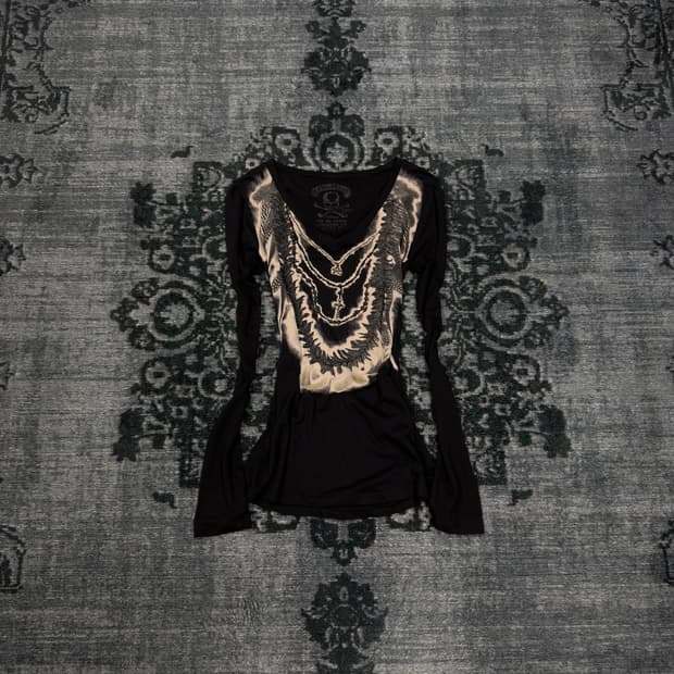 Roen archive love & peace rosary cut sew