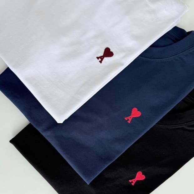 (QR정품인증/새상품) 아미 반팔티 블랙/화이트/네이비