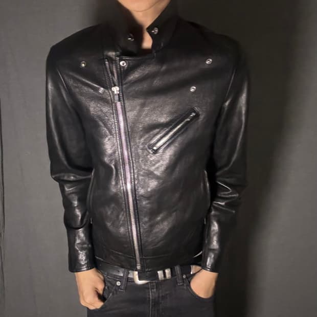lamb skin rider leather jacket