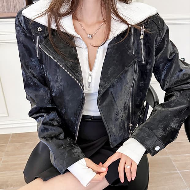 갸루Y2K섹시카라집업티