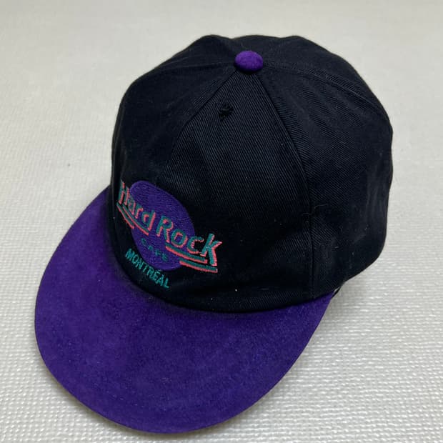 90s 하드락카페 몬트리올 볼캡 블랙/퍼플