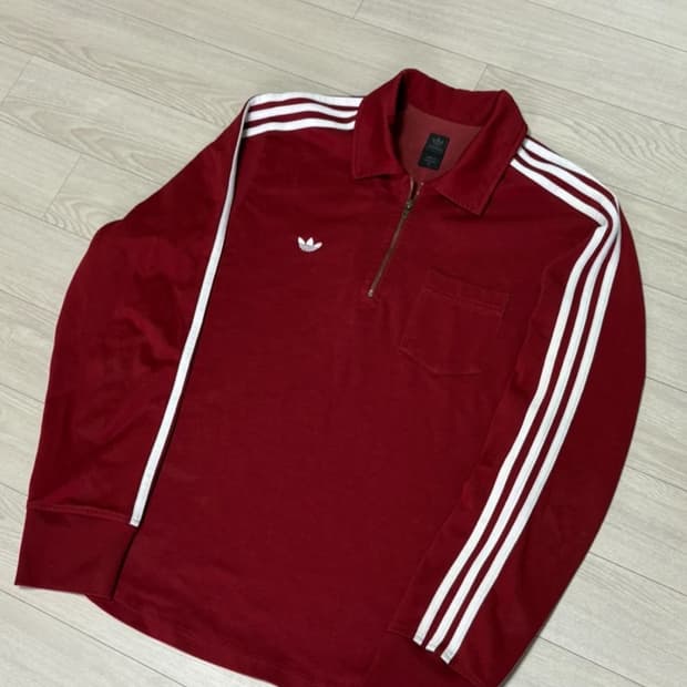 아디다스 버건디 2002 레트로 긴팔 티셔츠 95, 레프리셔츠