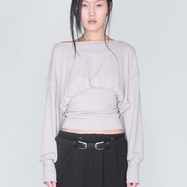 세릭 Cerric Draped back top beige