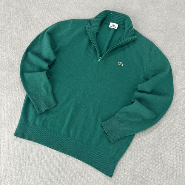 라코스테 그린 하프넥 니트 m