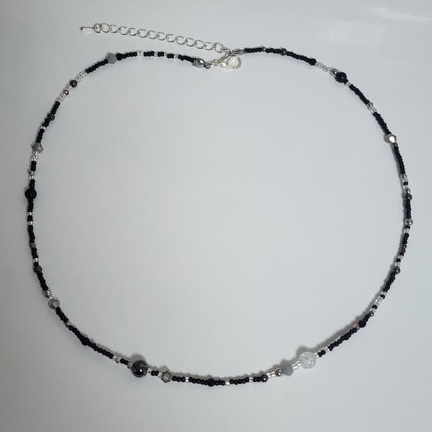 남자 원석 크리스탈 볼 목걸이