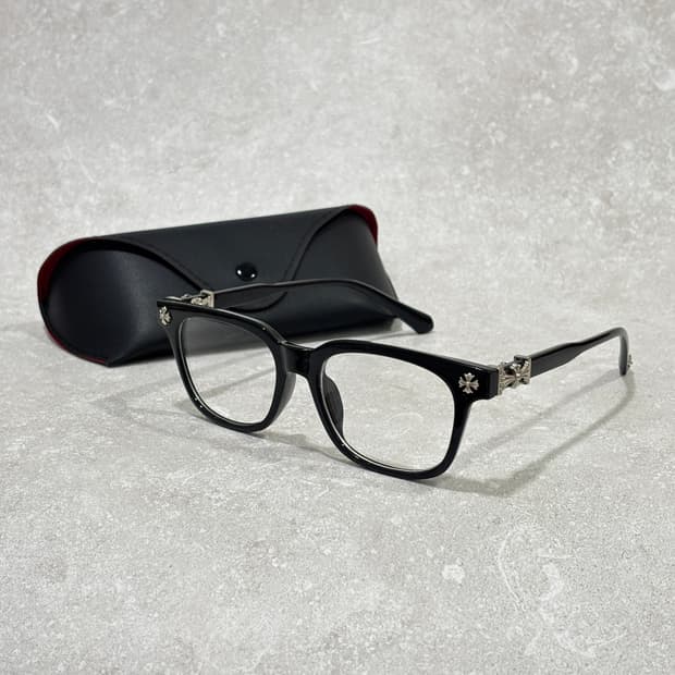 Oribell 크롬 크로스 디테일 뿔테 안경