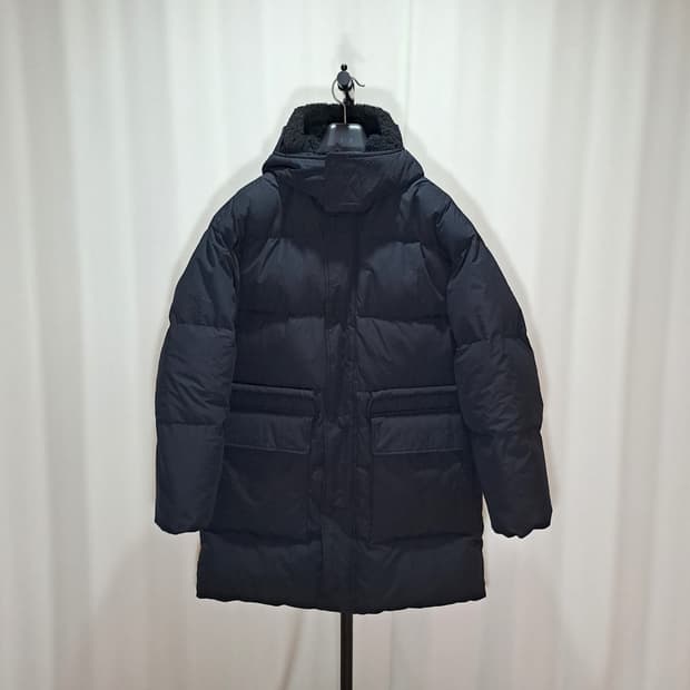 (택포) 커스텀멜로우 무스탕후드 배색 구스다운 B55