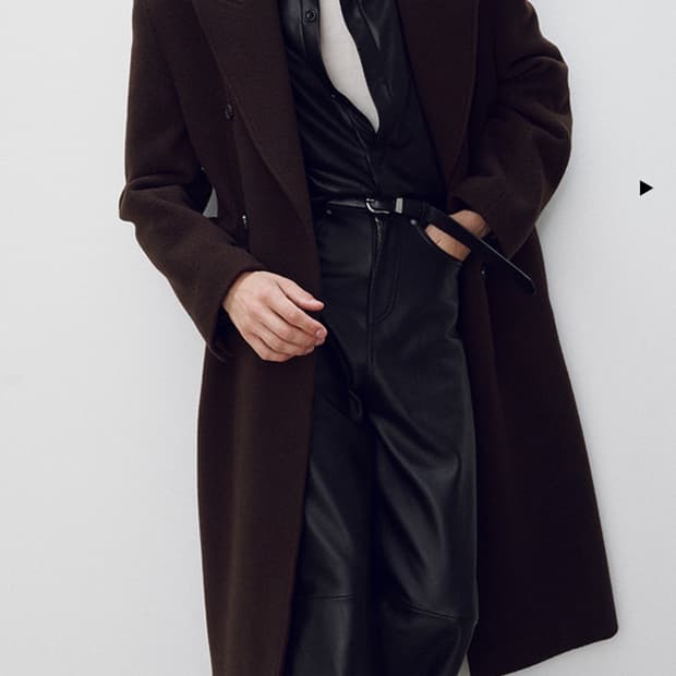 토니웩 더블 코트 다크브라운 L사이즈