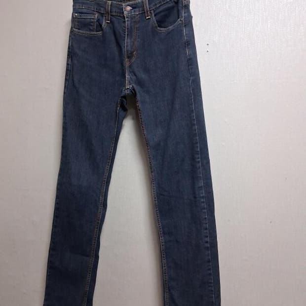 톤 다운 딥진청 리바이스505 일자청바지 표기30
