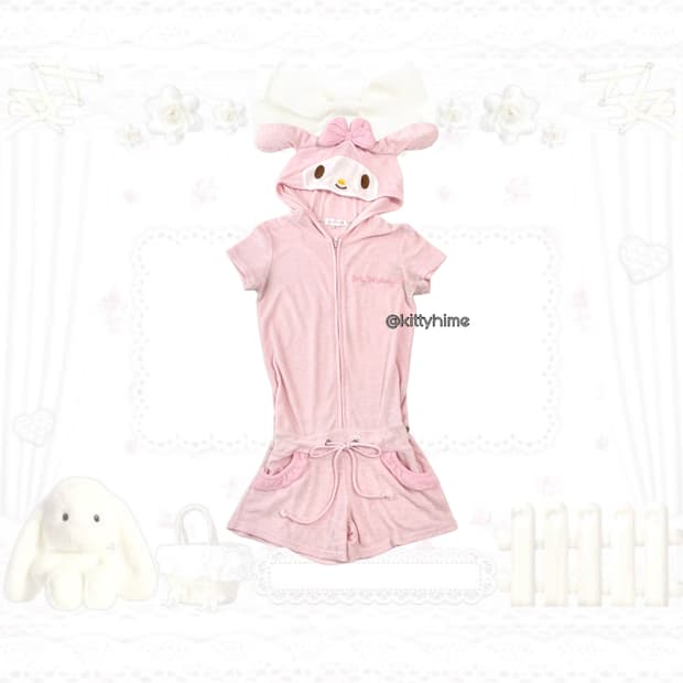 my melody 고전 마이 멜로디 갸루 홈웨어 마멜잠옷 마멜방꾸 산리오