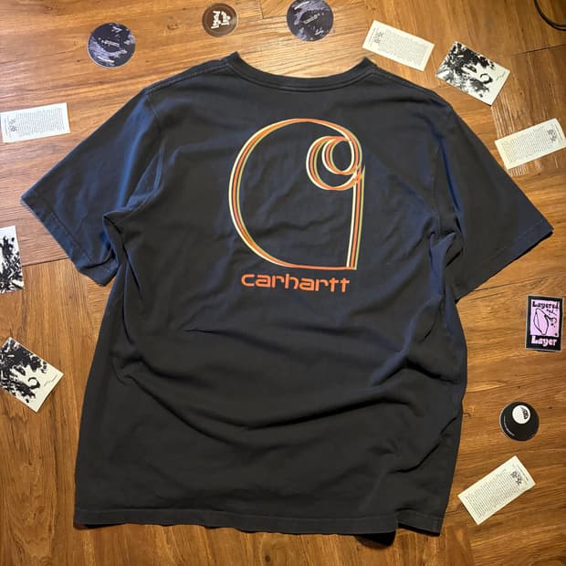 CARHARTT 칼하트 백 프린팅 티셔츠 XL