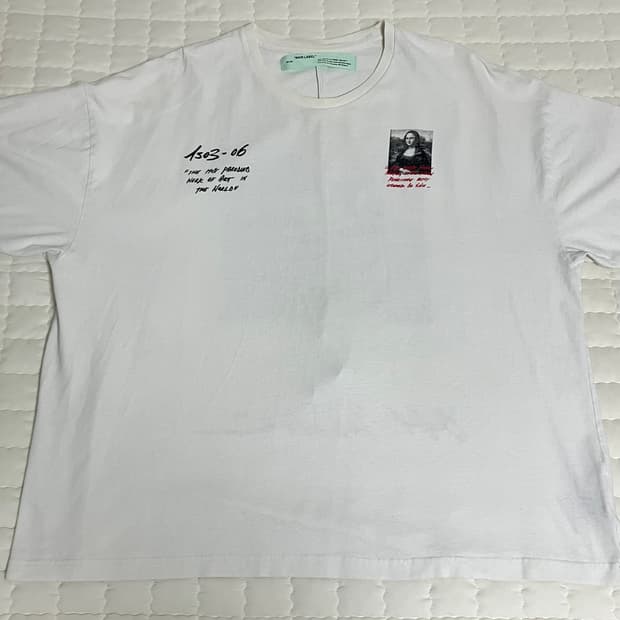 오프화이트 모나리자 반팔티셔츠 XS