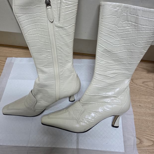 타임 악어무늬롱부츠 240