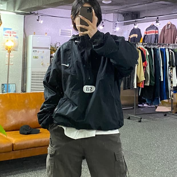 나이키 SB 아노락 바람막이 블랙 B5009
