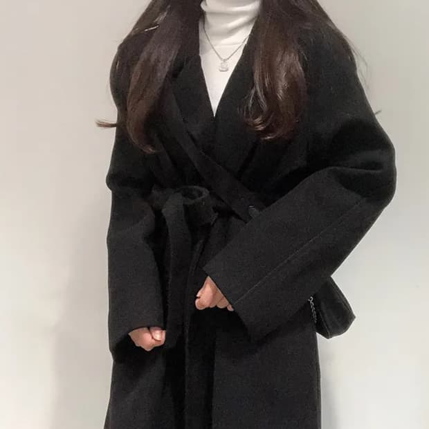 벨트 루즈핏 롱코트