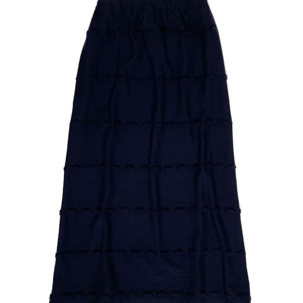 Issey Miyake 네이비 엠보 롱 스커트 set up